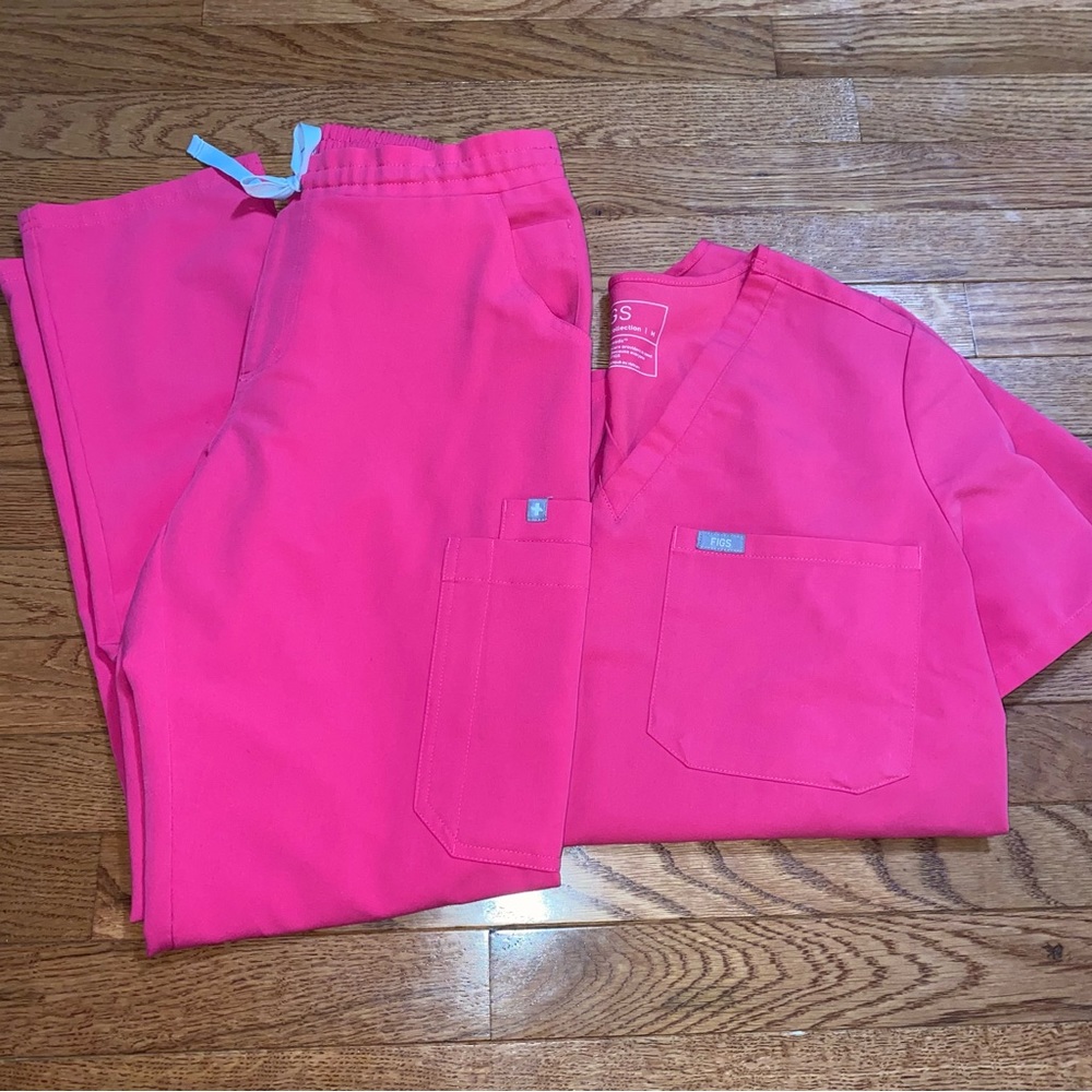 Shocking pink scrubs